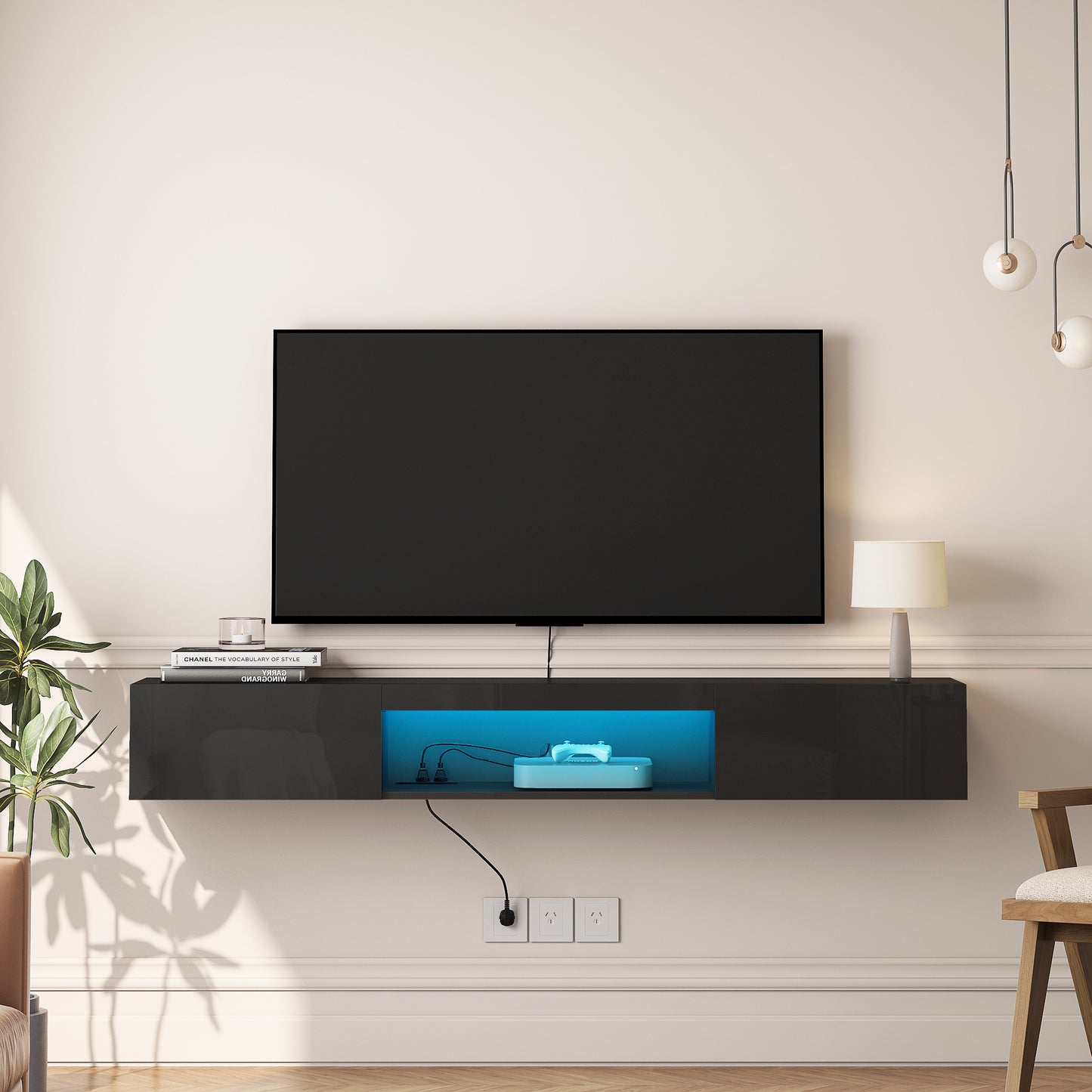 Centerville Modern Floating LED TV Mounted Stand
