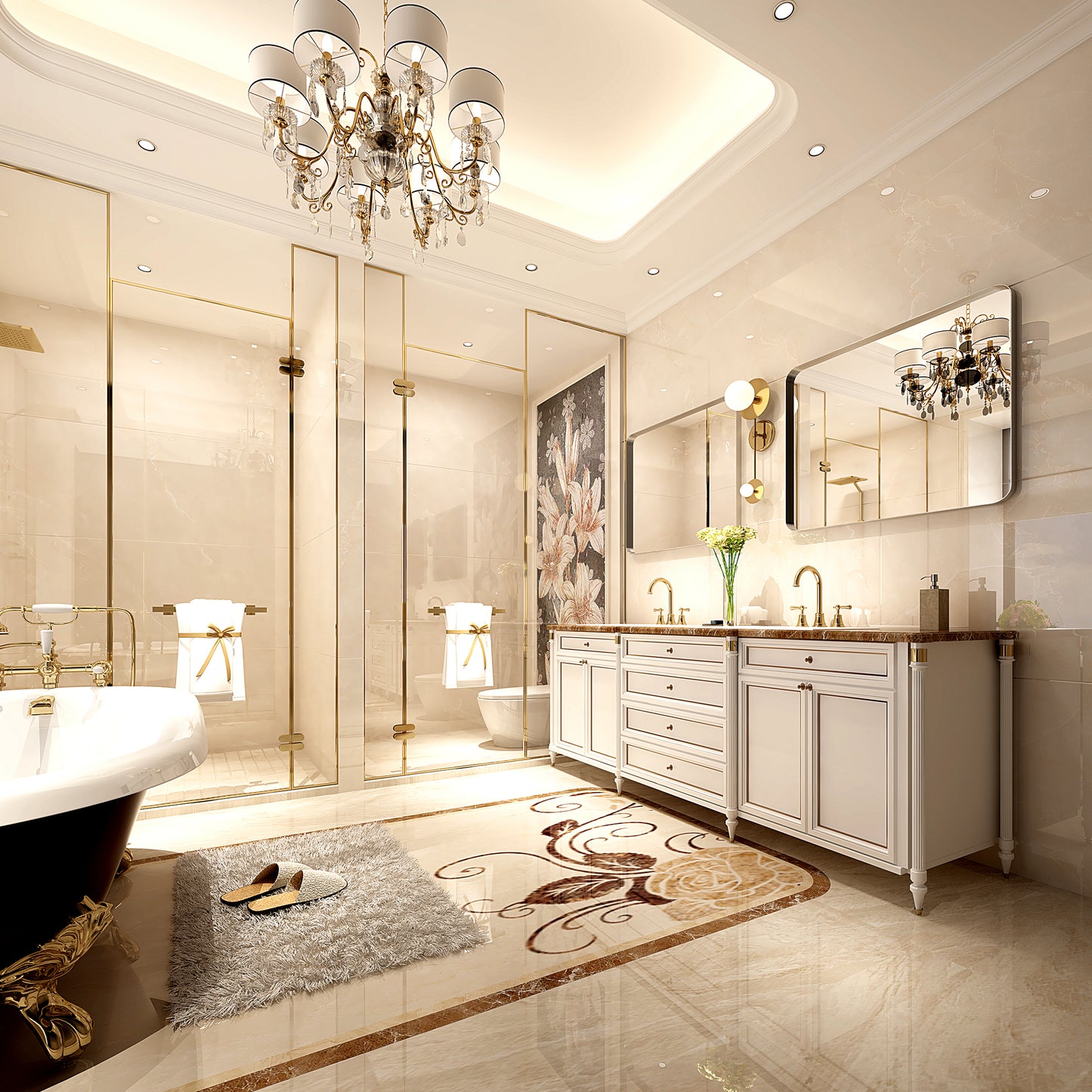 Somerset Modern Brushed Silver Bathroom Mirror