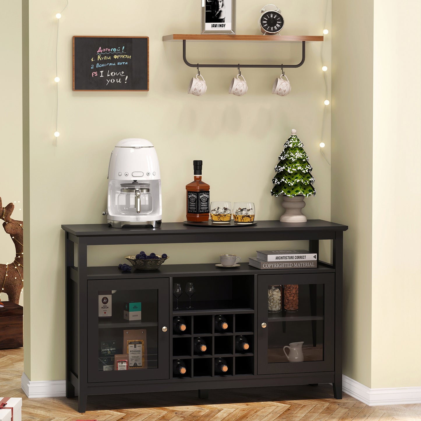 Emery Modern Classic Storage Buffet Cabinet