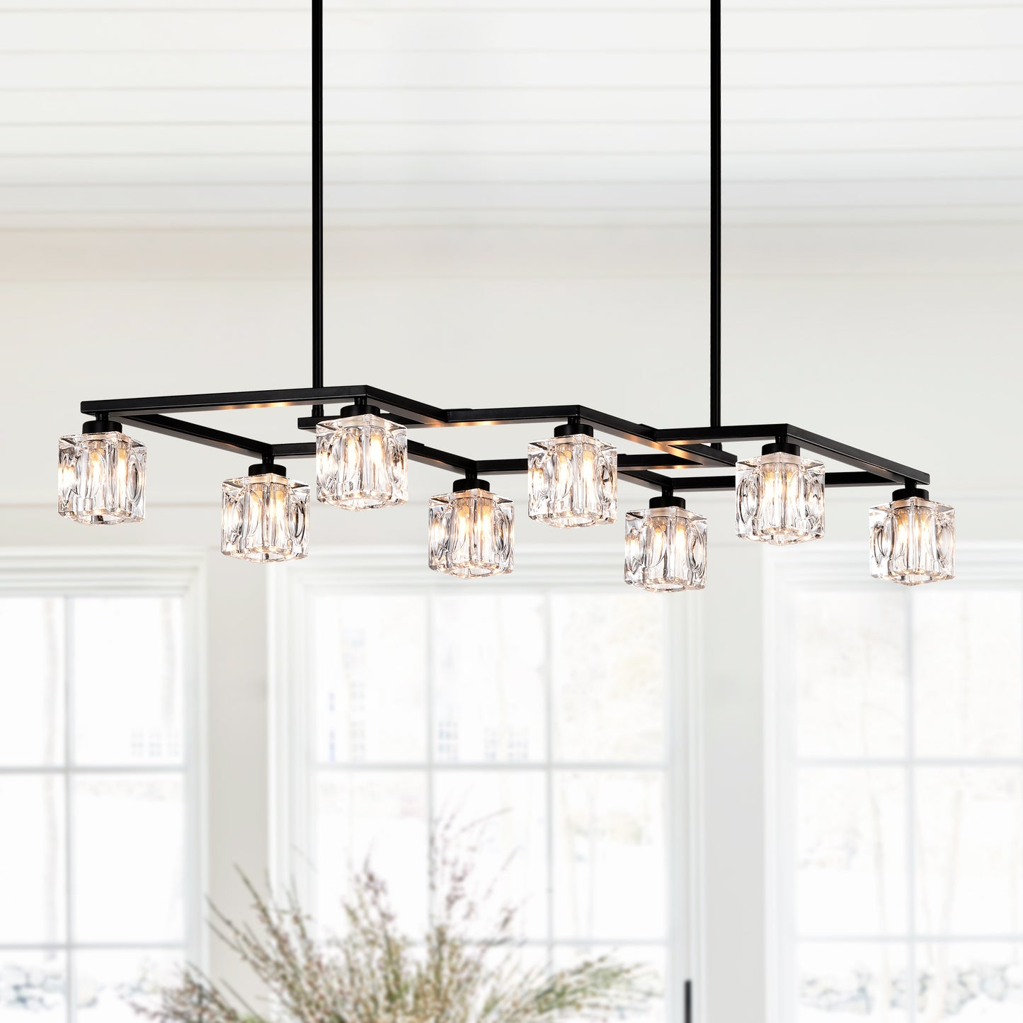 Marcel Industrial Crystal Chandelier