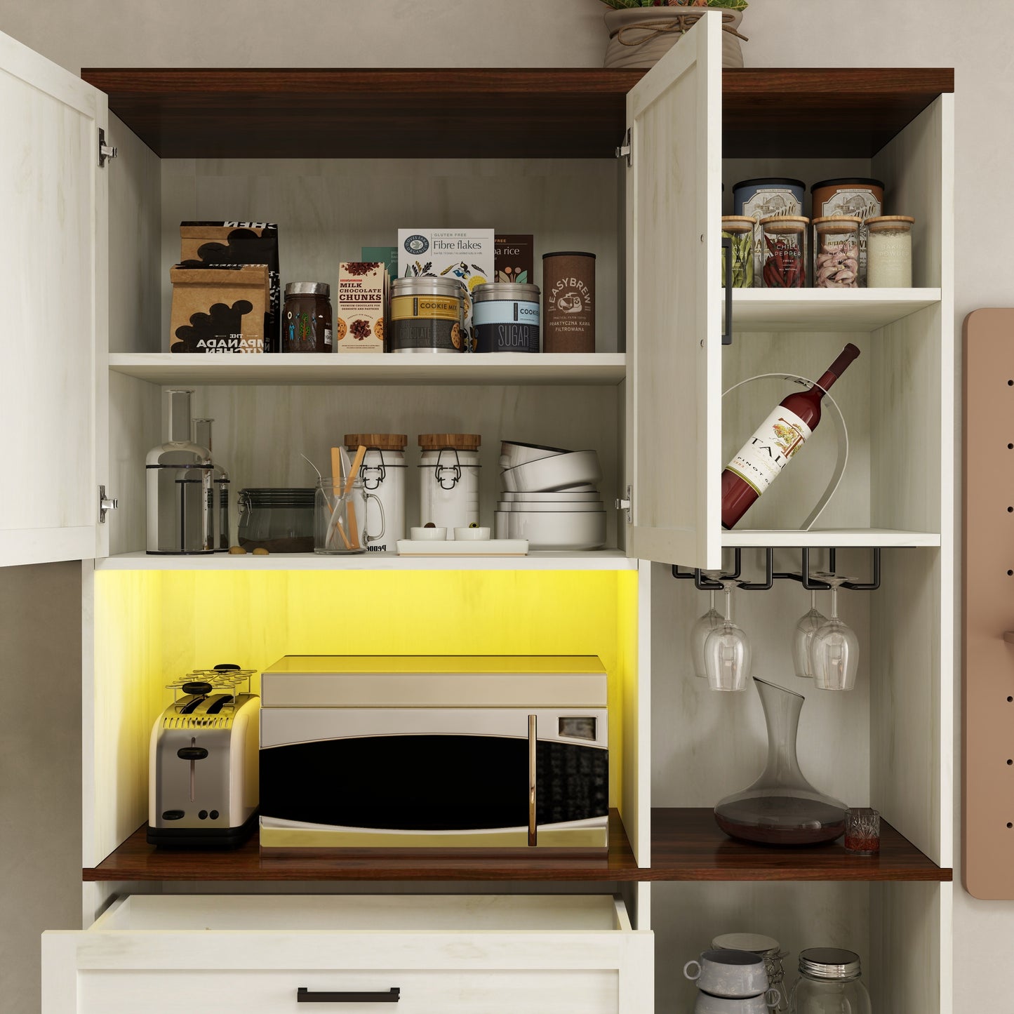 Calista Modern Multifunctional Pantry Sideboard