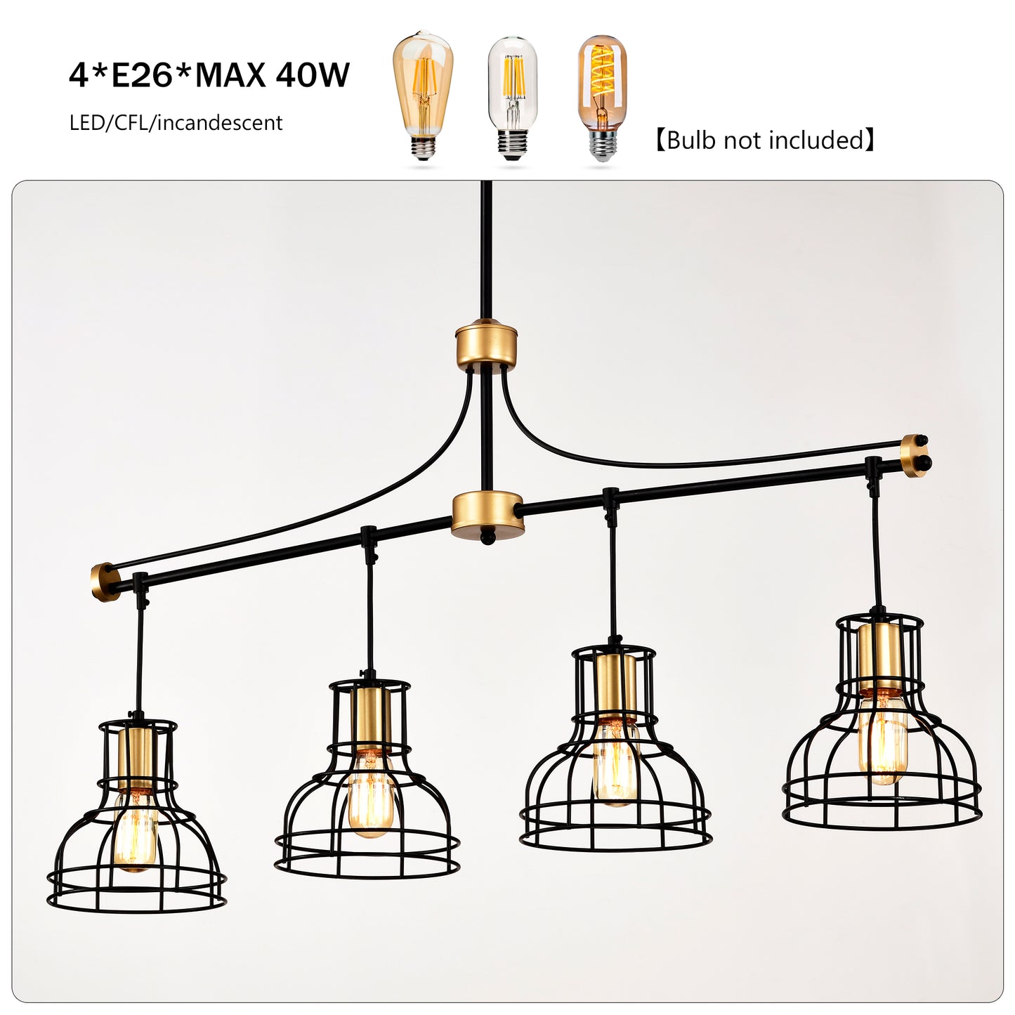 Jiron Industrial Farmhouse Linear Chandelier