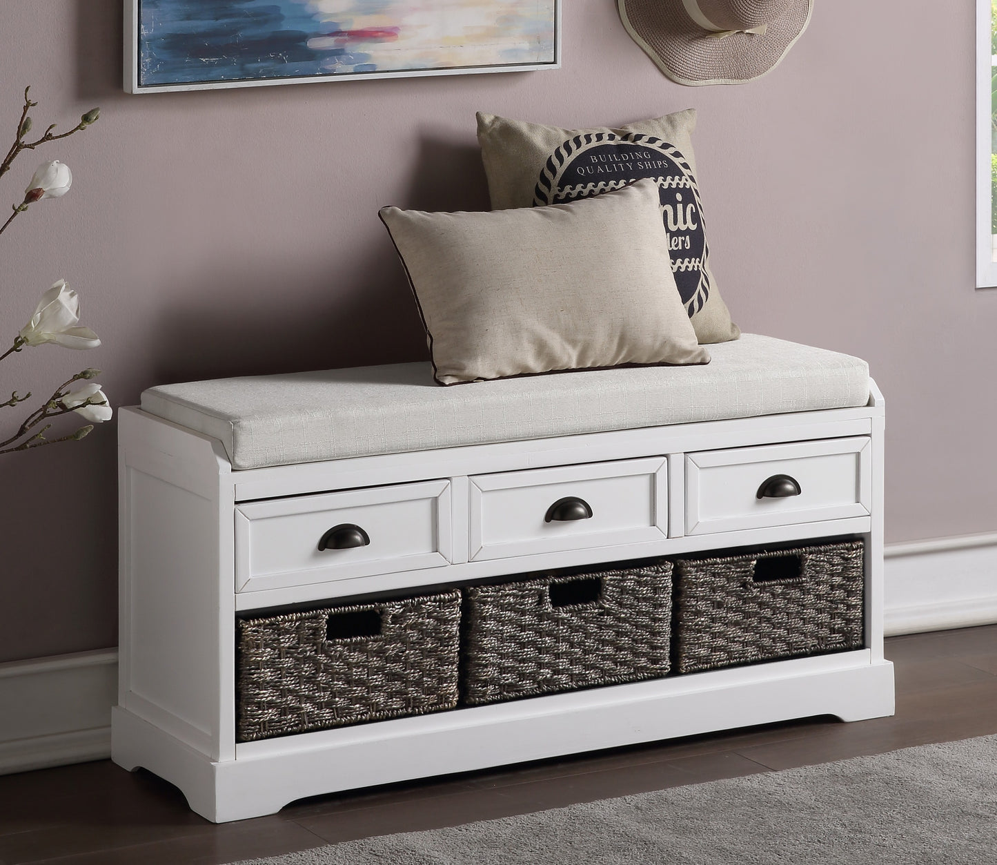Oakridge Modern Velvet Storage Bench