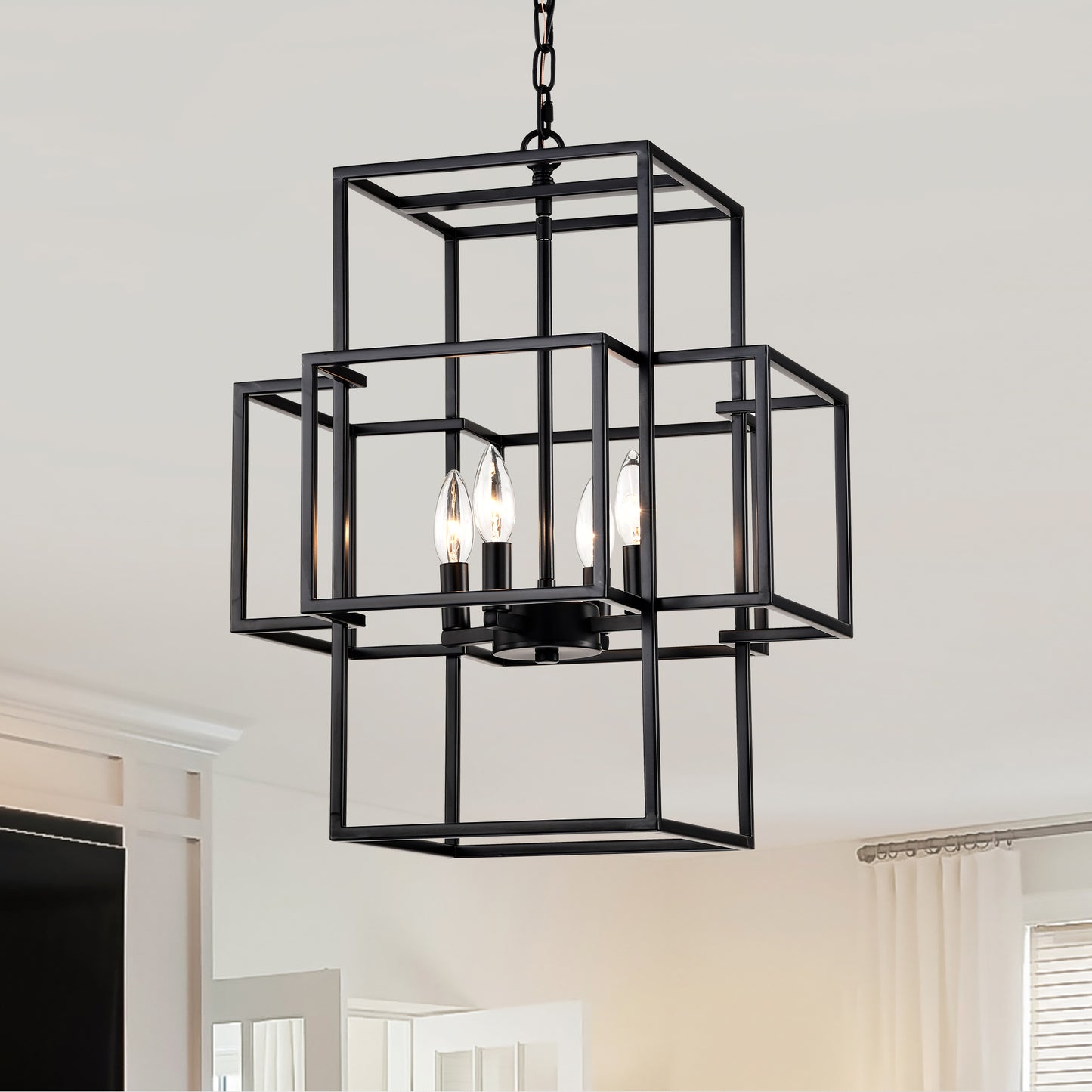 Marites Industrial Farmhouse Lantern Pendant