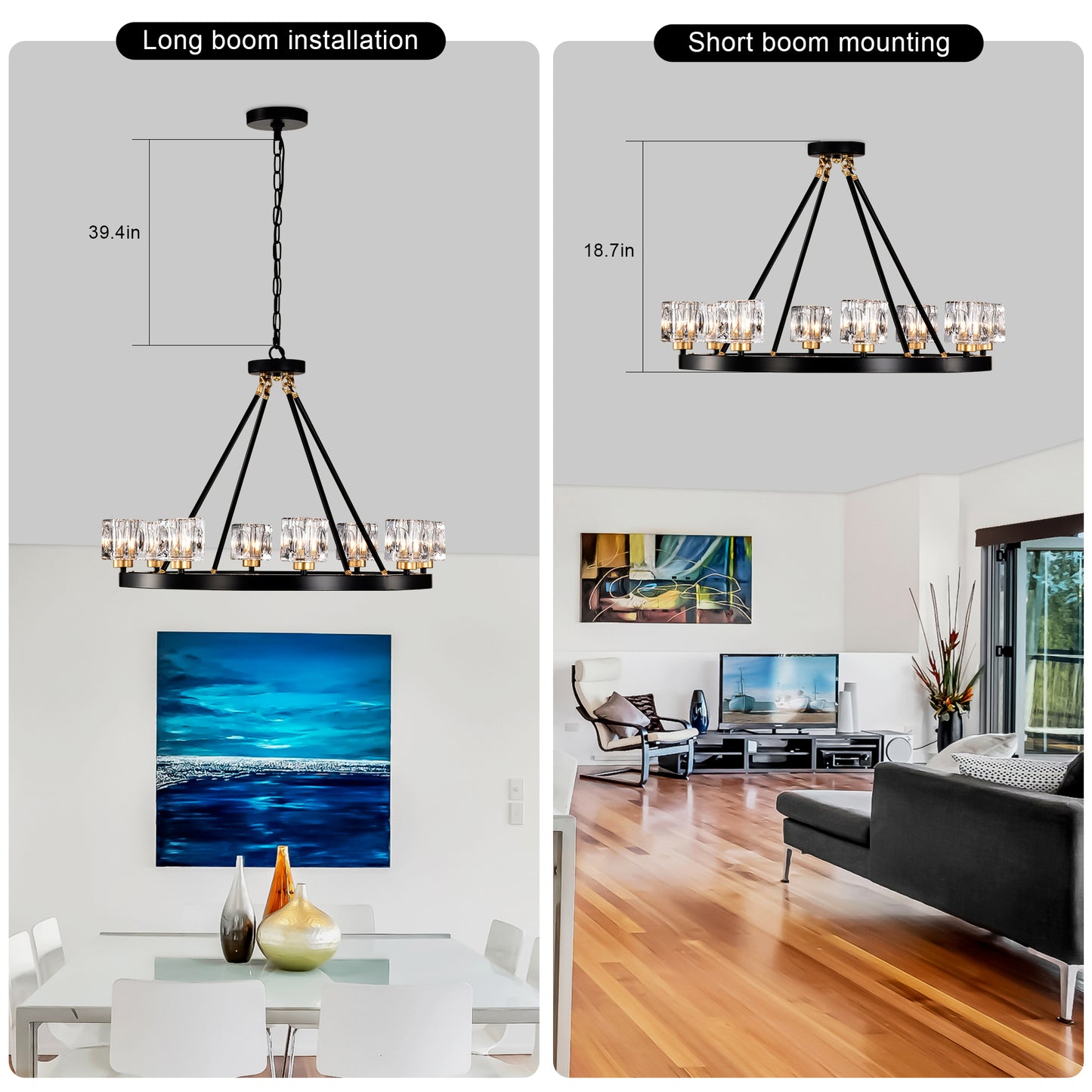 Justo Modern Crystal Chandelier