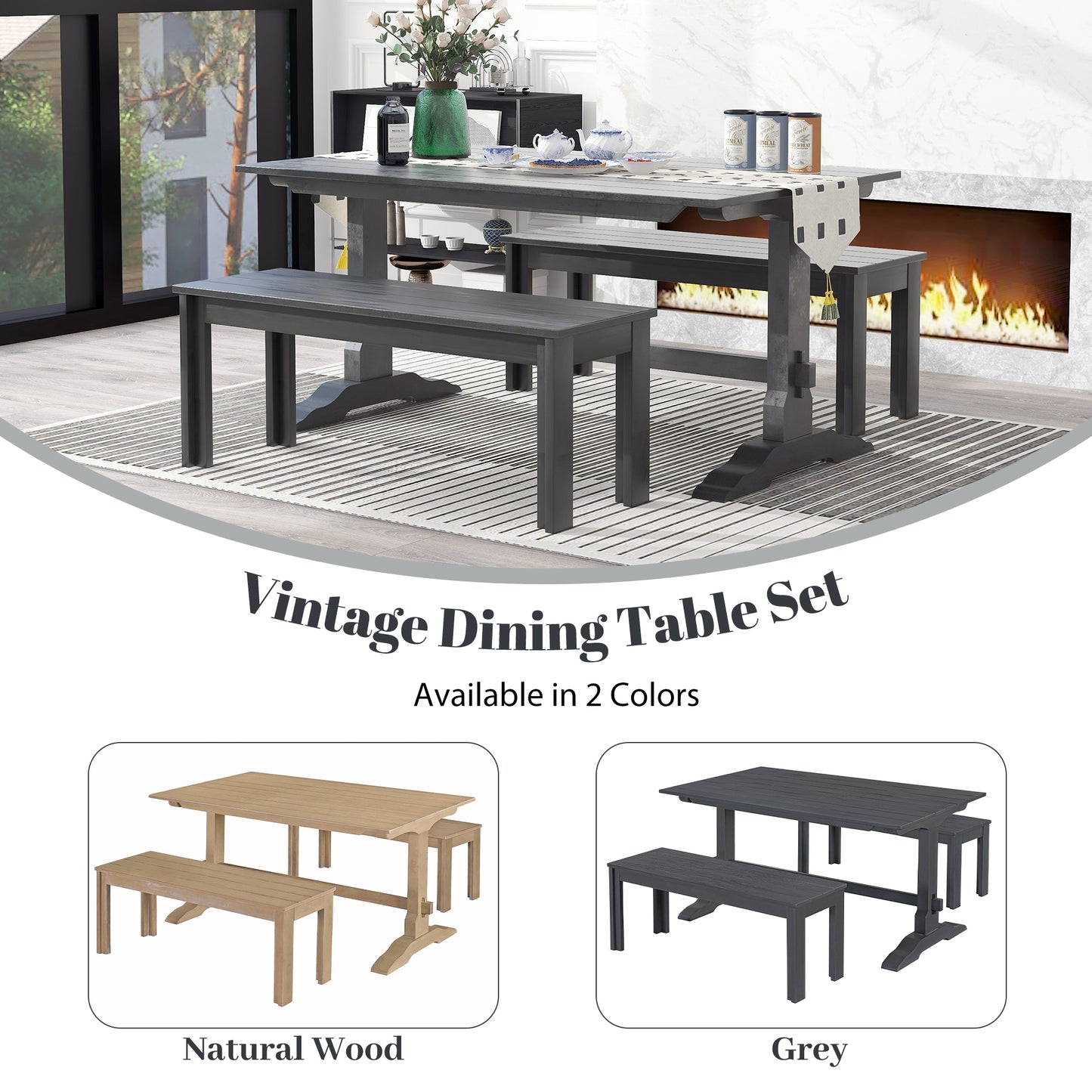 Emery Modern Benches Set