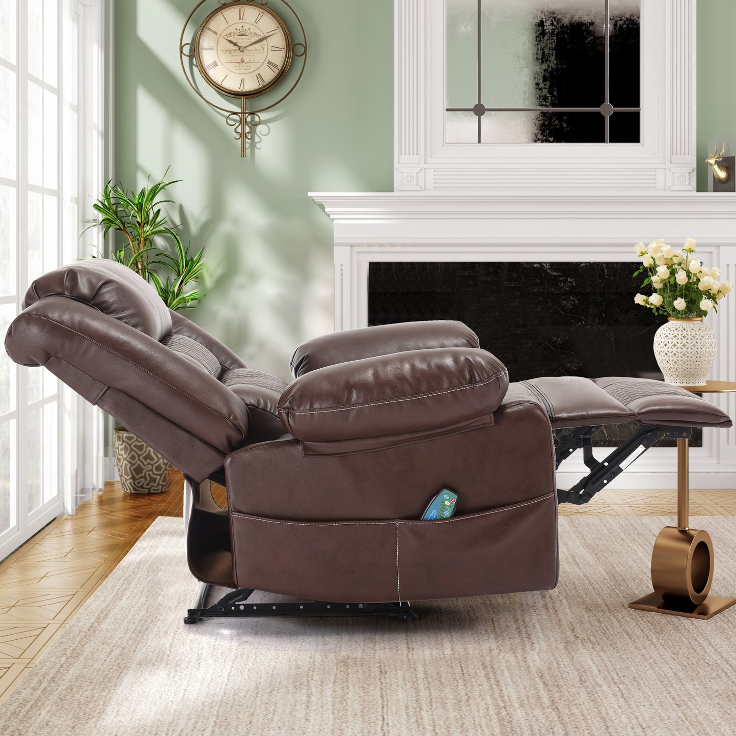 Lula Modern Breathable Leather Massage Recliner