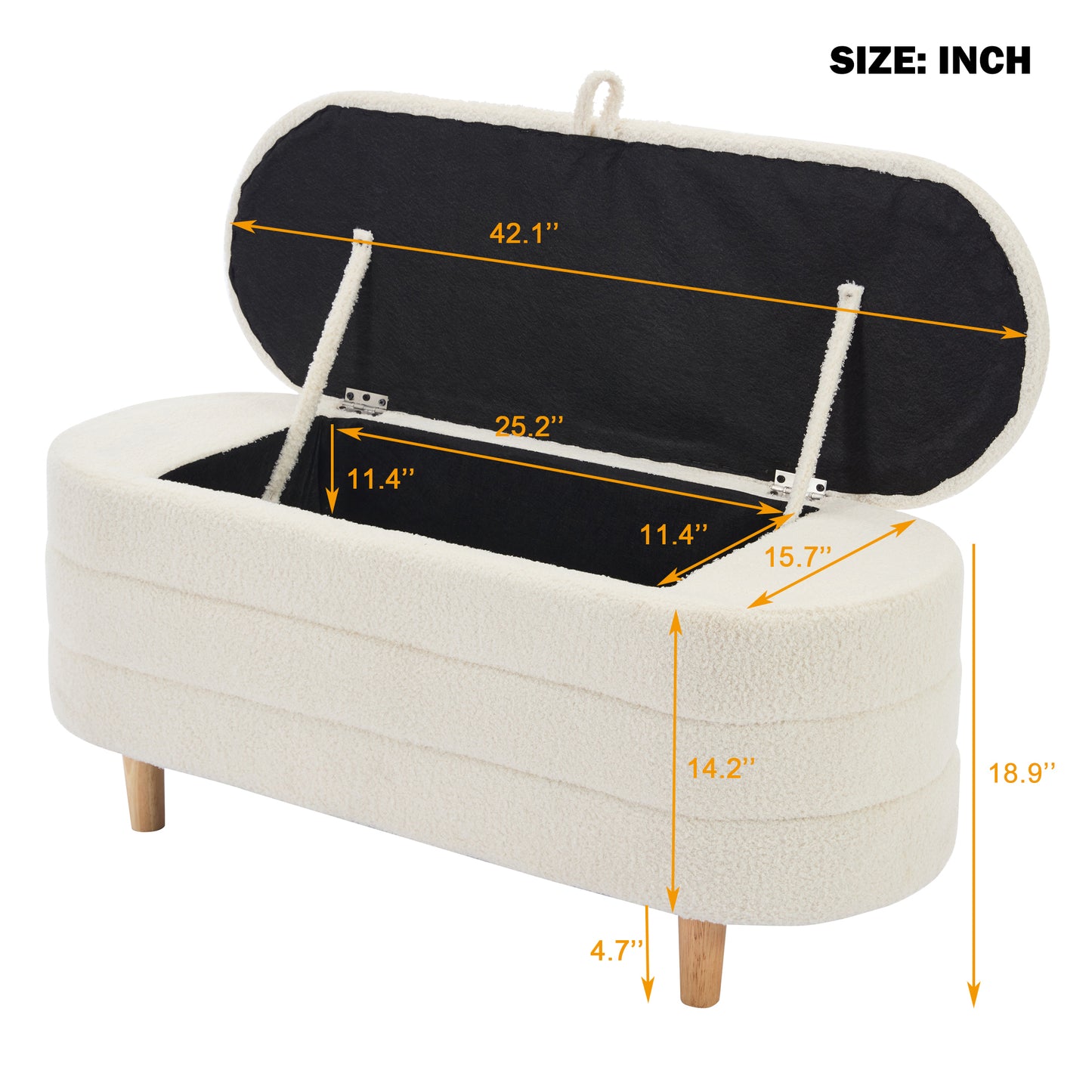 Somerset Contemporary Elegant Storage Ottoman Bench