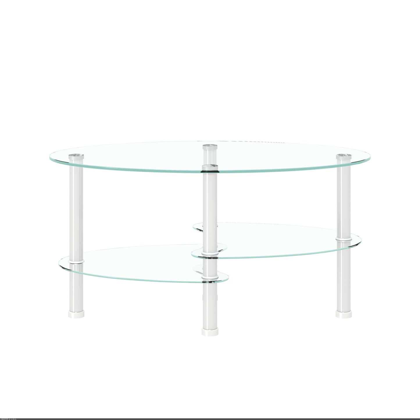 Cleo Modern Elegant Oval Glass Coffee Table