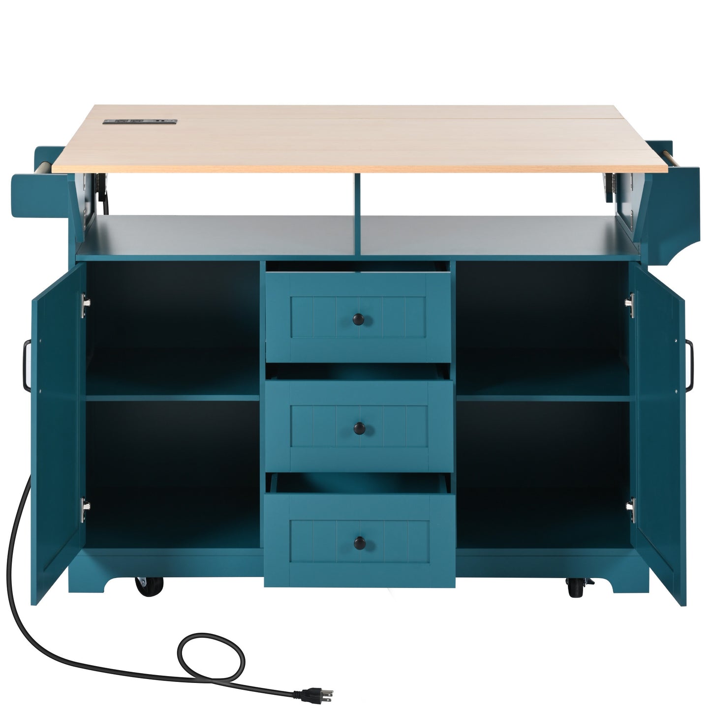Cleo Modern Rolling Kitchen Cart