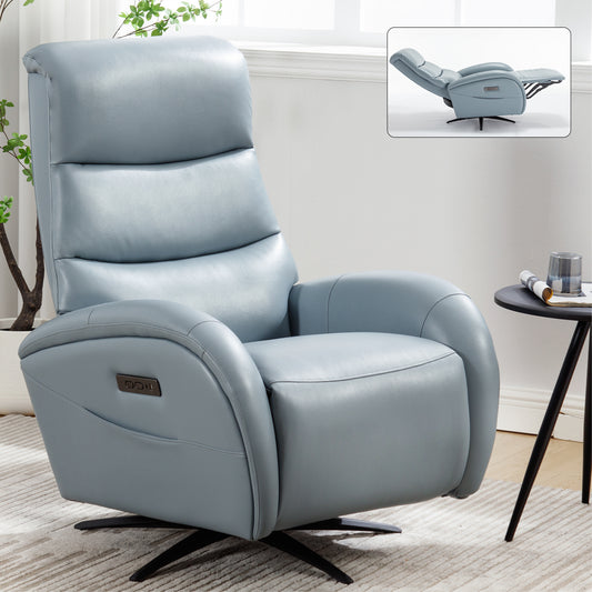 Fremont Modern Leatheraire Swivel Recliner Chair