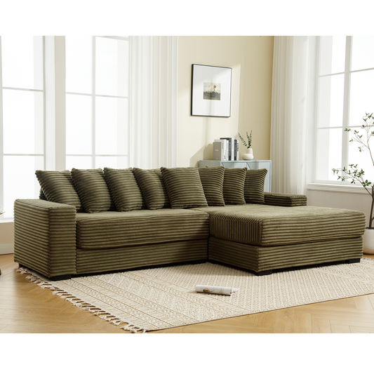 Westport Contemporary Corduroy Lounge Sofa