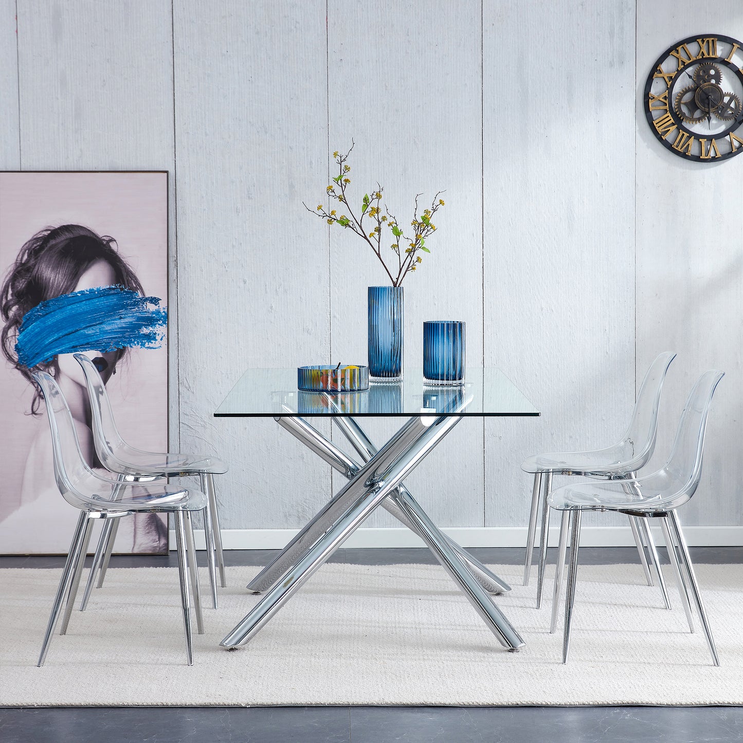 Fitch Contemporary Crystal Dining Chairs