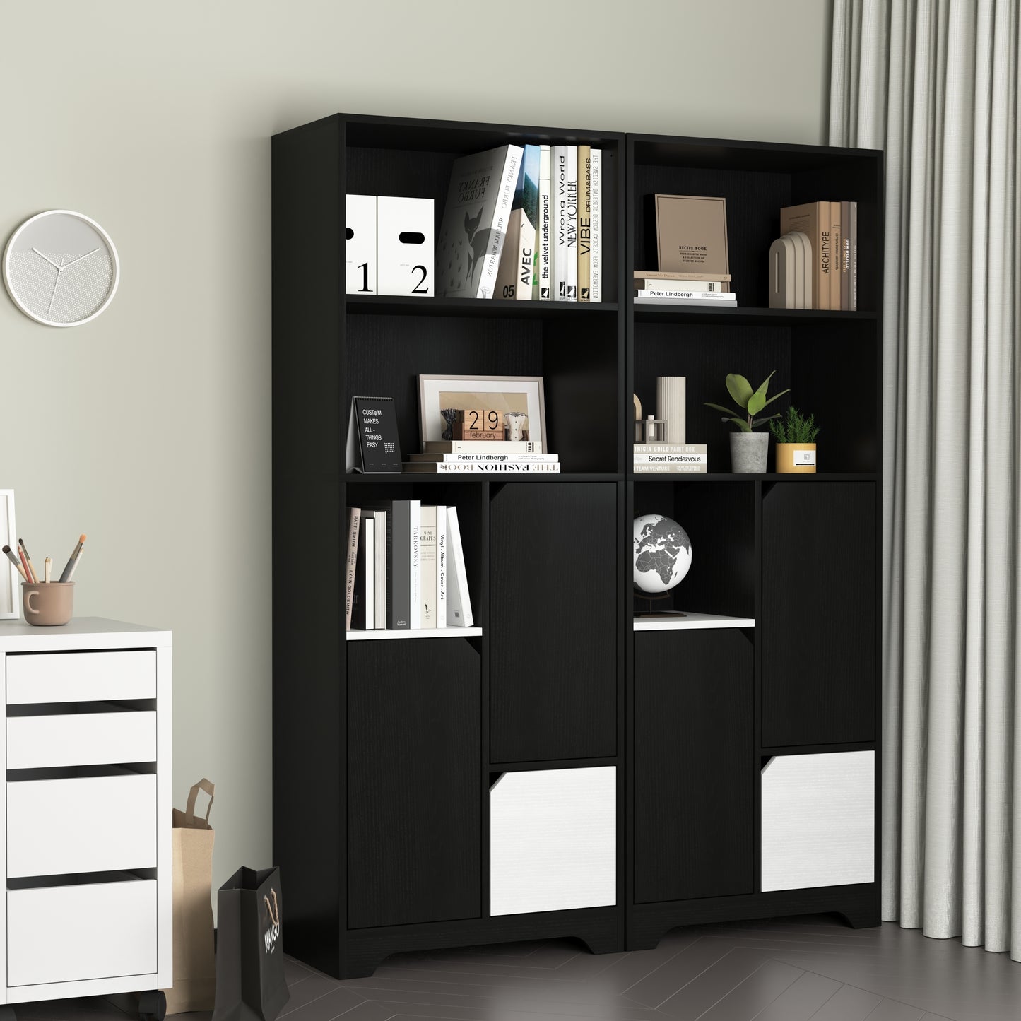Eda Modern Open Bedroom Storage Cabinet