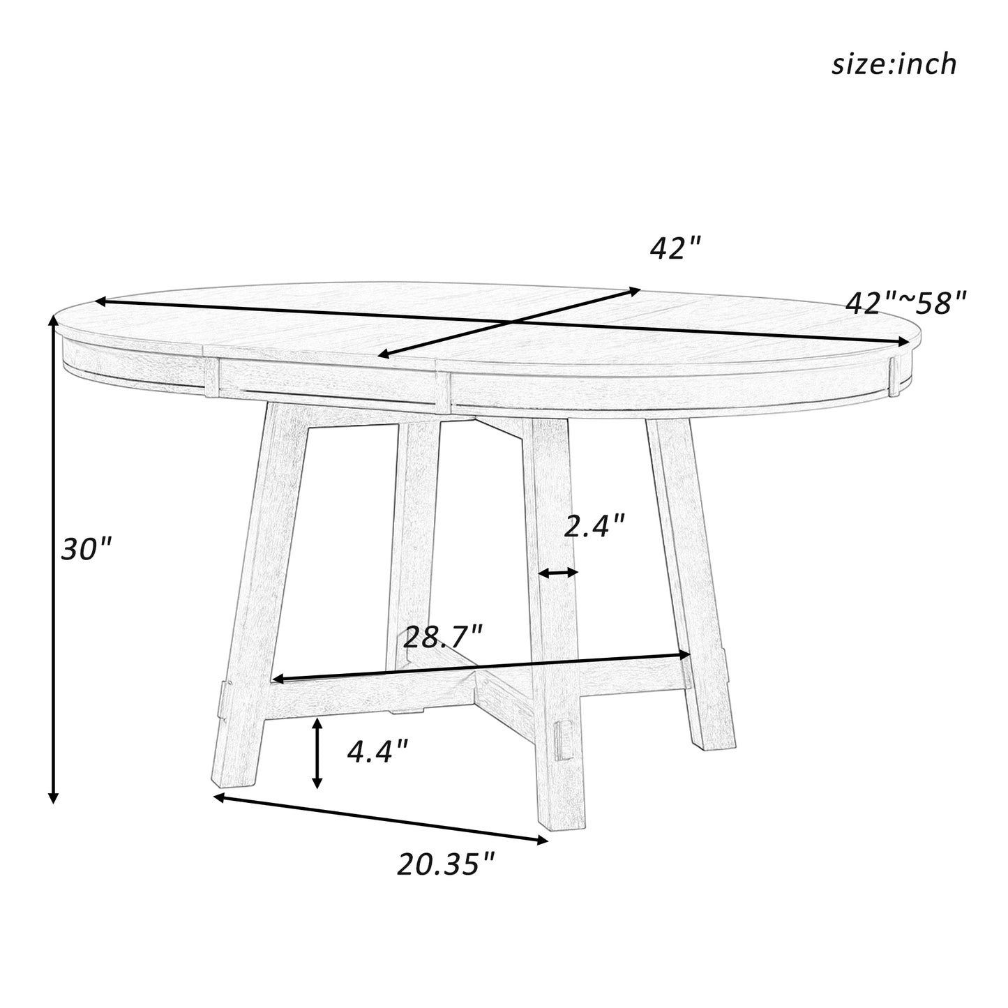 Fitch Craftsman Farmhouse Extendable Table