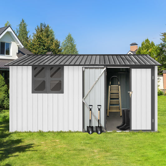 Cleo Industrial Metal Garden Shed