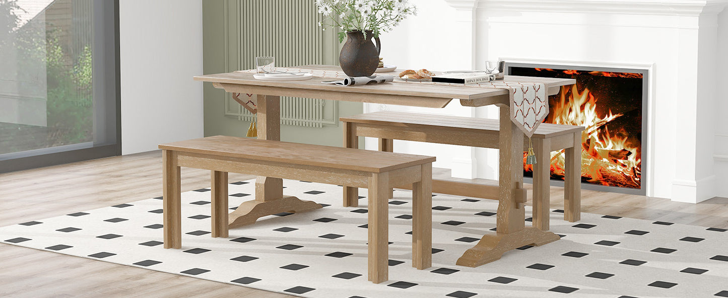 Mission Modern Trestle Dining Set