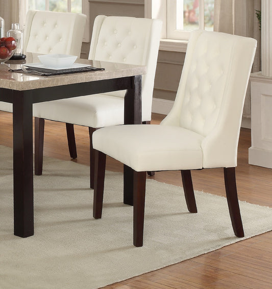 Somerset Modern Tufted Faux Leather Dining Chairs, Set of 2
