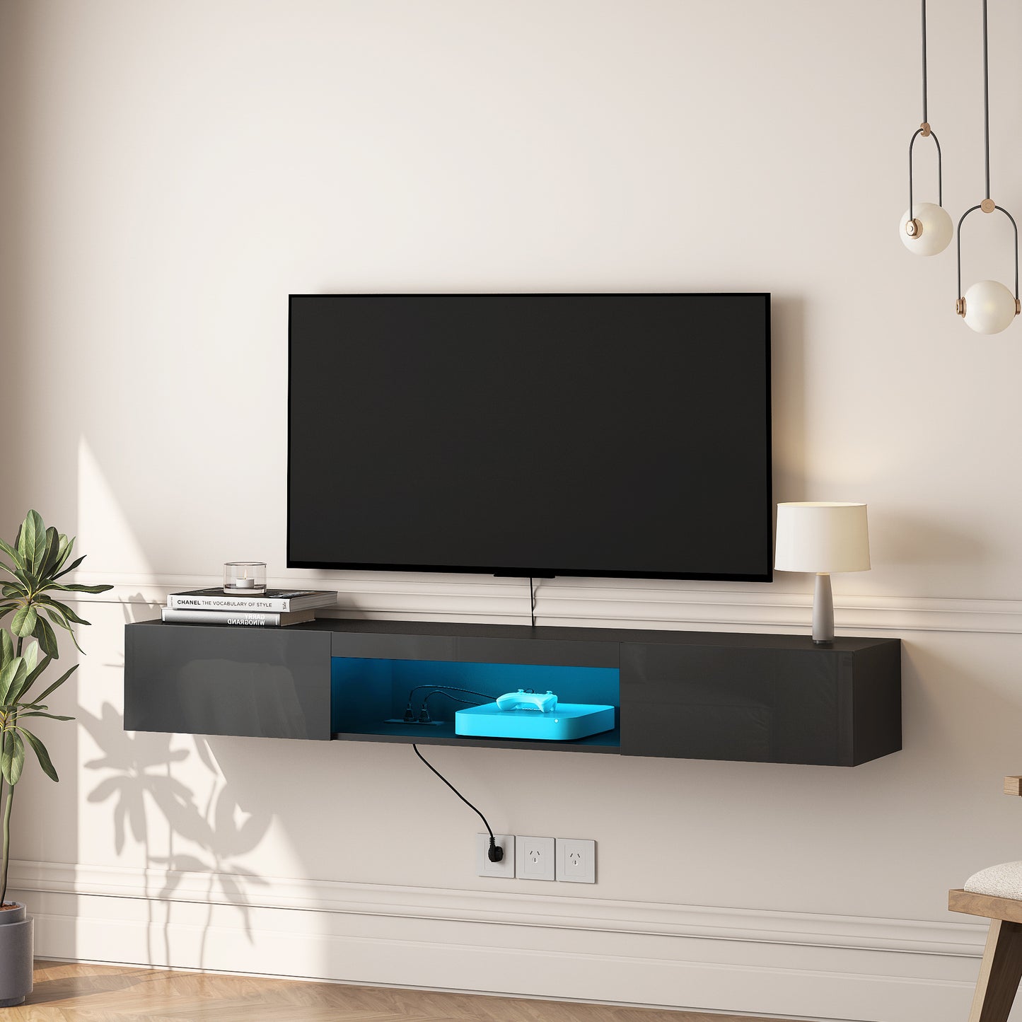 Centerville Modern Floating LED TV Mounted Stand