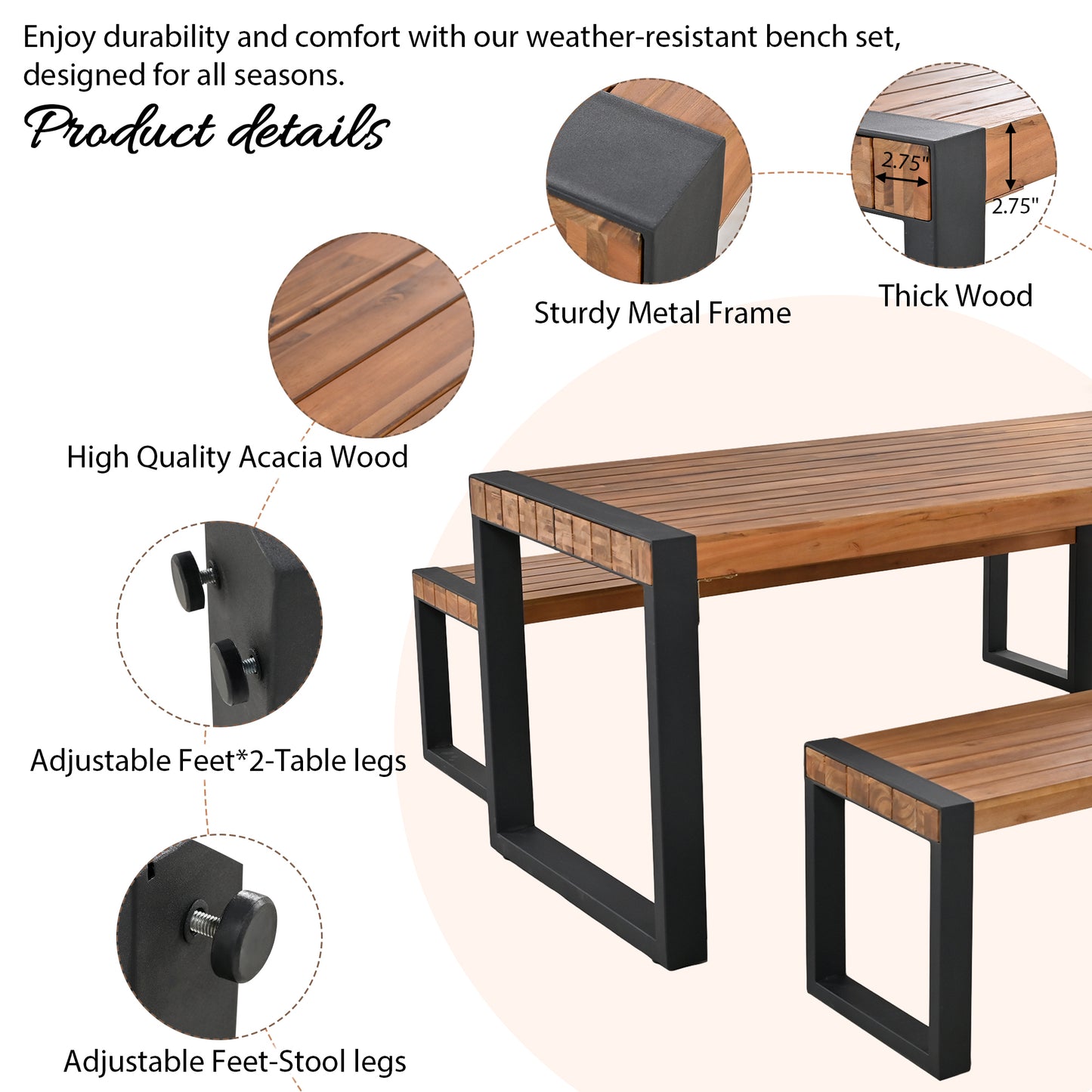 Oakridge Contemporary Outdoor Dining Set