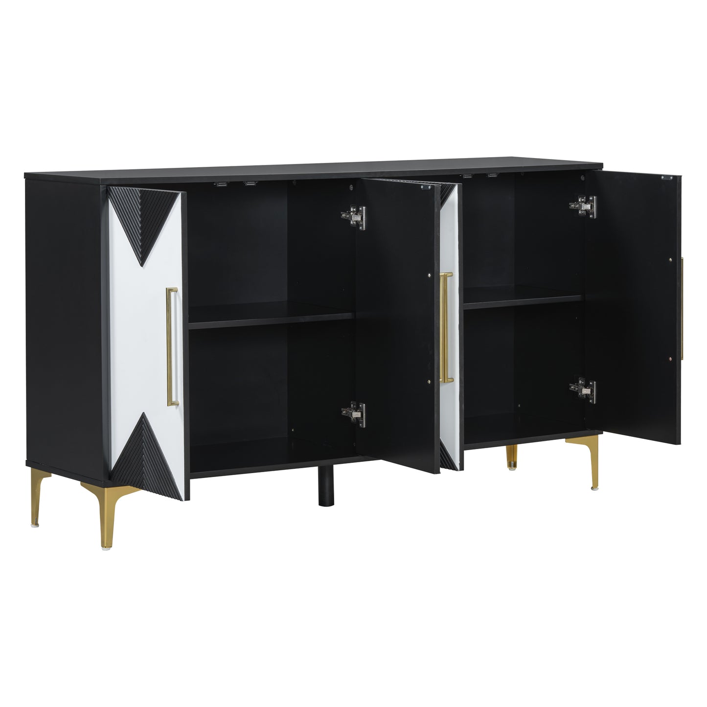Healdsburg Contemporary U-Style Triangular Pattern Cabinet