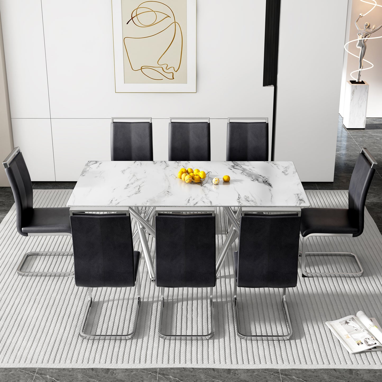 Emery Modern Glass Dining Table
