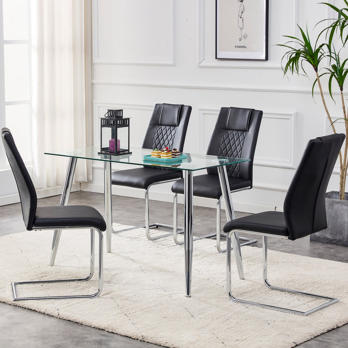 Eda Modern Faux Leather Chairs