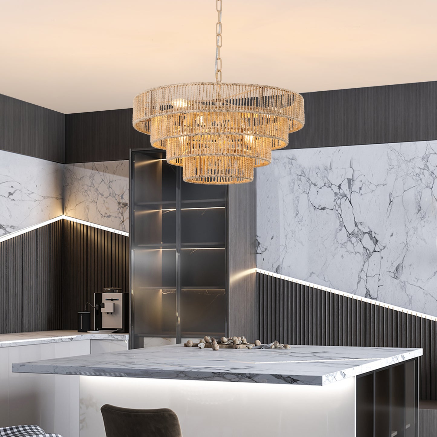 Fitch Modern Rattan Pendant Light