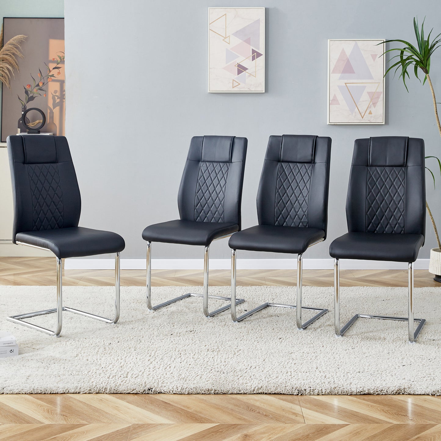 Eda Modern Faux Leather Chairs