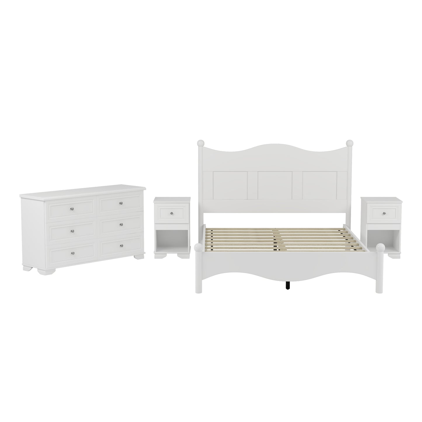 Elmcrest Mid-Century 4-Pieces Elegant Bedroom Sets