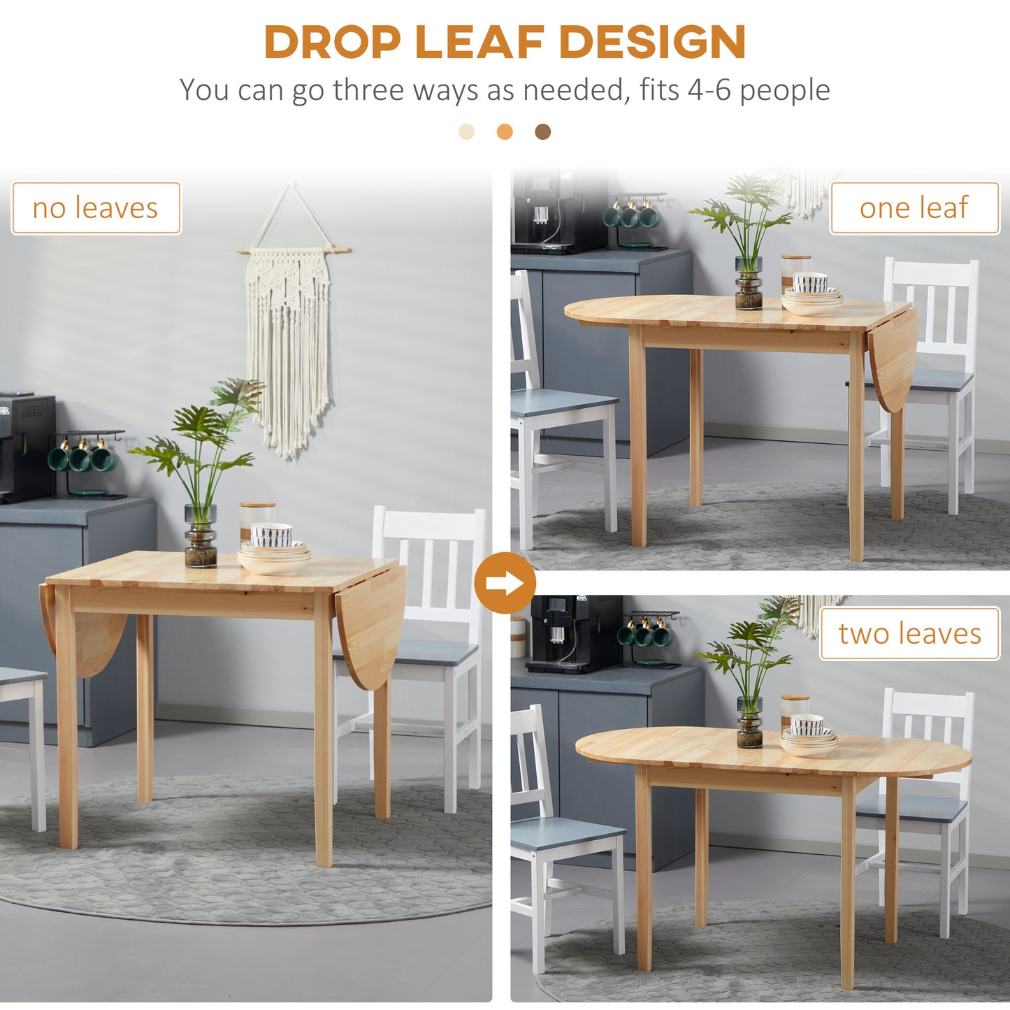 Calista Craftsman Natural Solid Drop Table