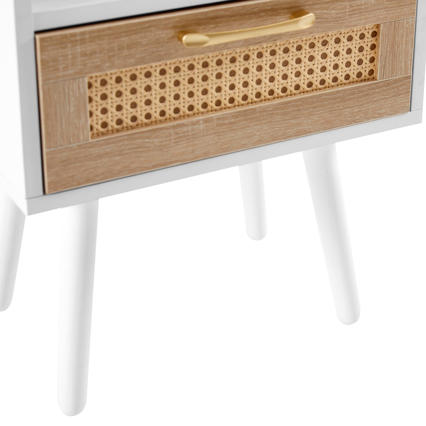Lazzareschi Modern Rattan Wood End Table