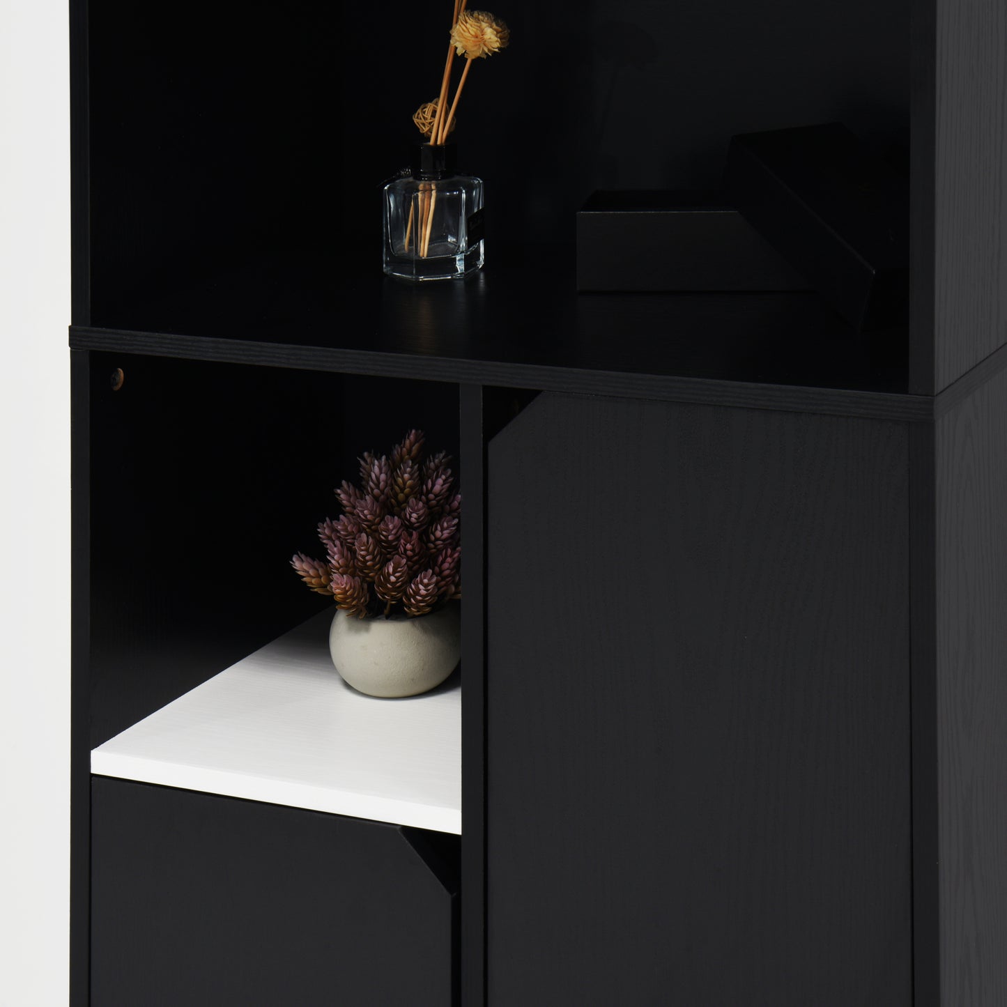 Eda Modern Open Bedroom Storage Cabinet