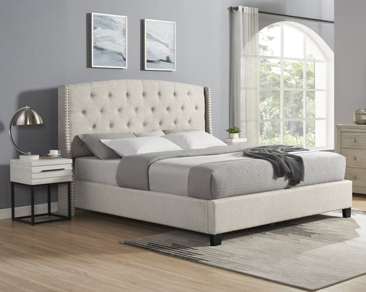 Somerset Contemporary Astral 3-Piece Tufted Wingback Bedroom Set