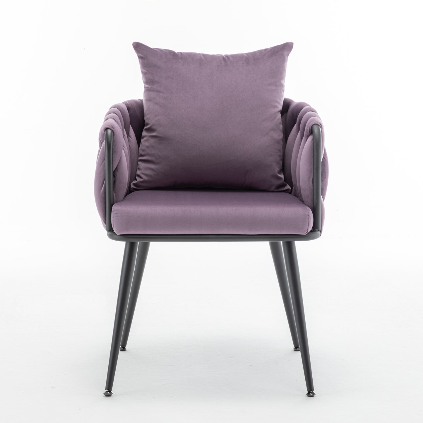 Marites Modern Velvet Weaving Dining Chairs Set