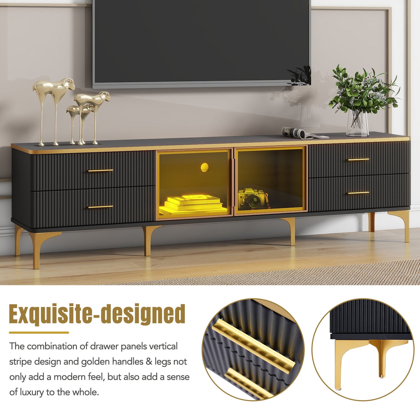 Oakridge Contemporary Marble Veined LED Stand