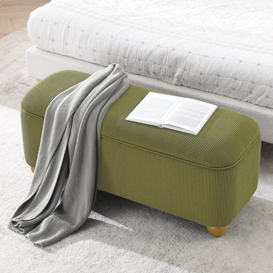 Silverleaf Modern Flannelette Fabric Ottoman Bench