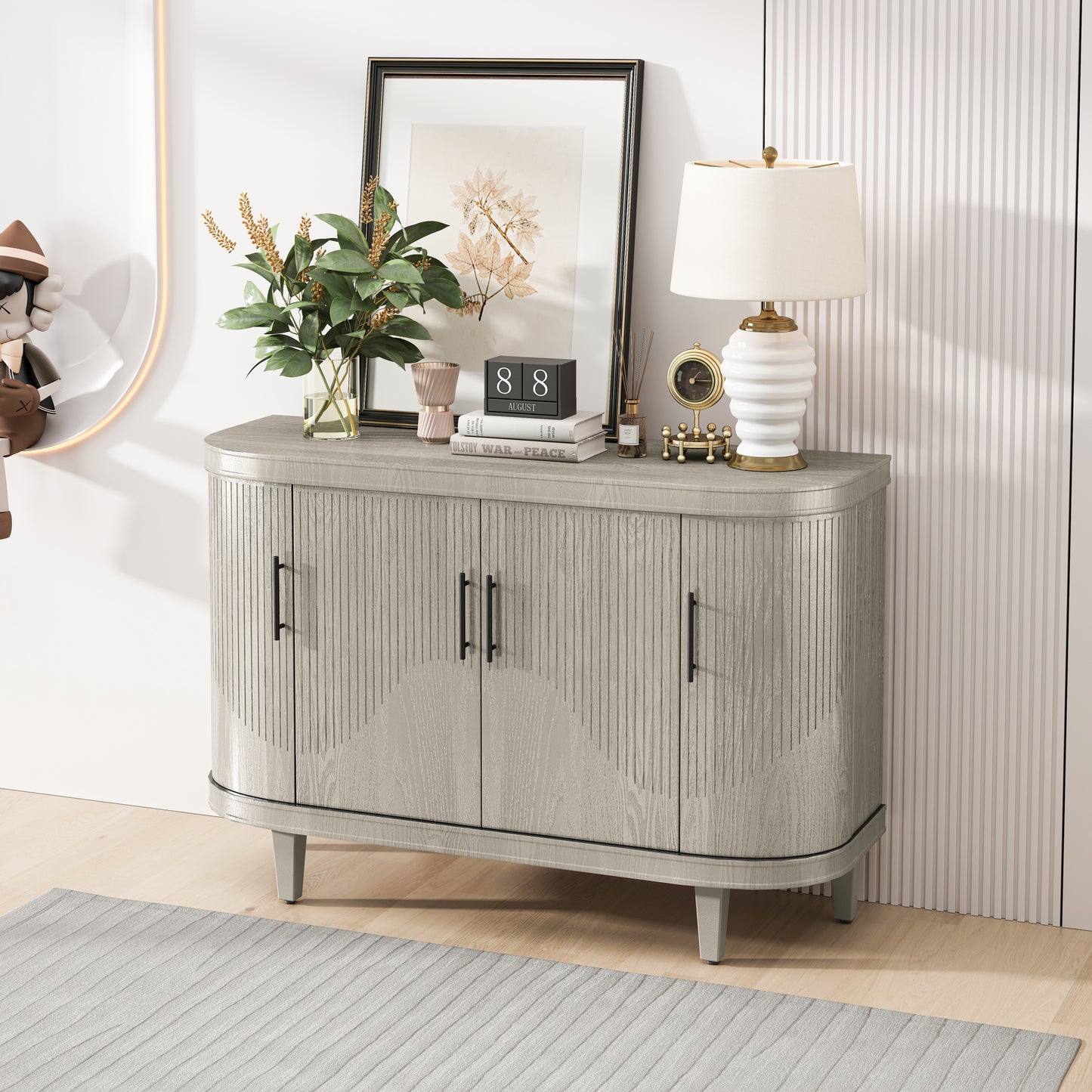 Luz Modern Curved Sideboard