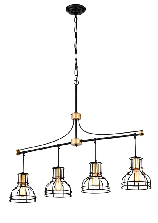 Jiron Industrial Farmhouse Linear Chandelier