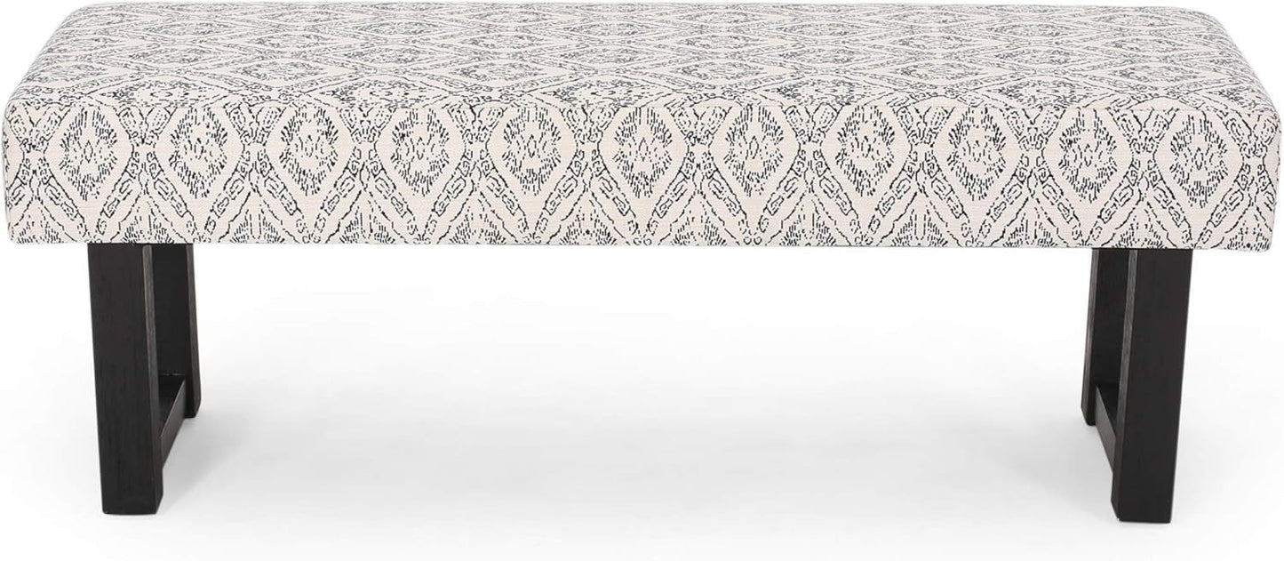 Kingsly Modern Boho Fabric Bench