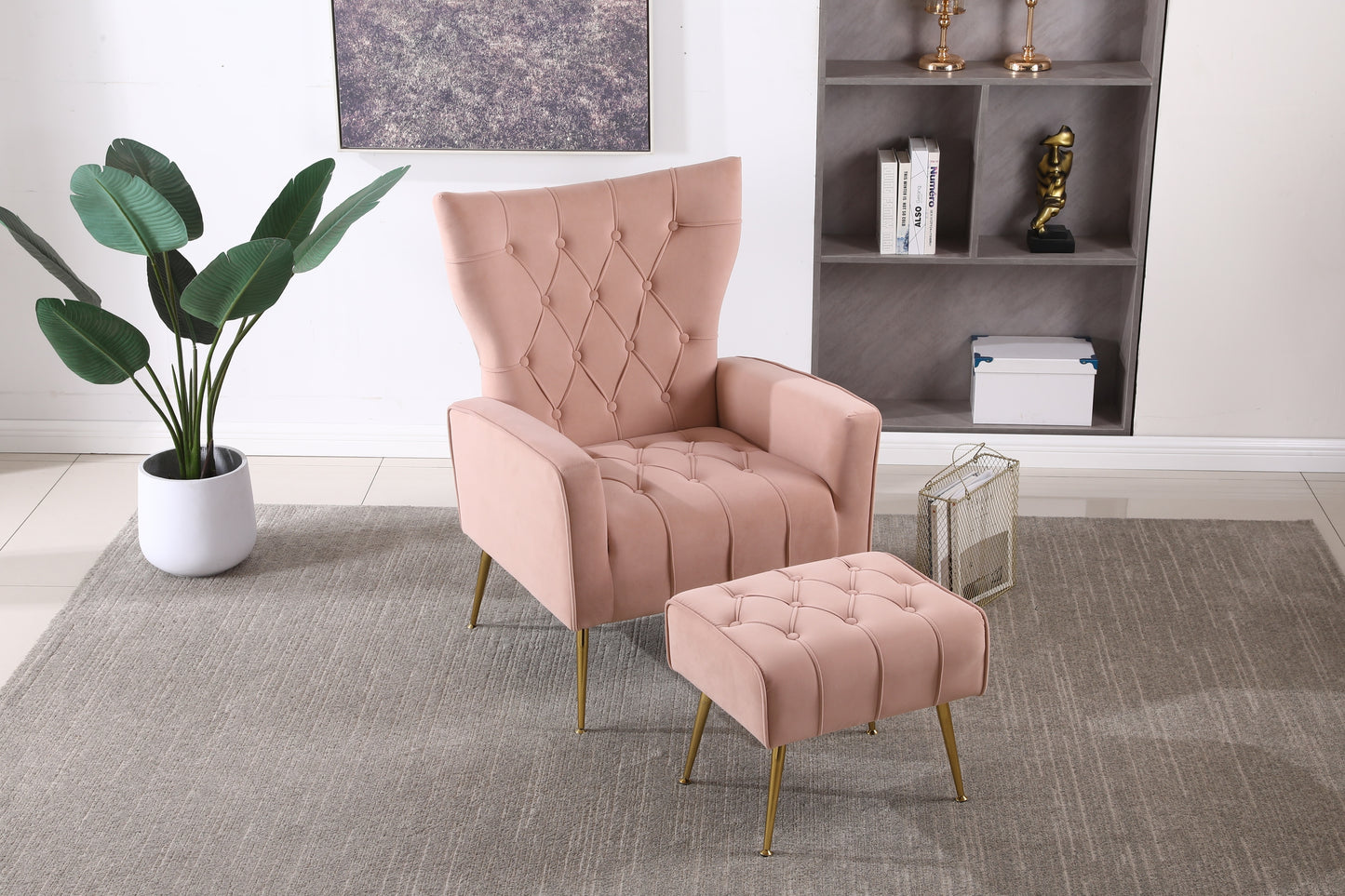 Silverleaf Contemporary Velvet Accent Armchair