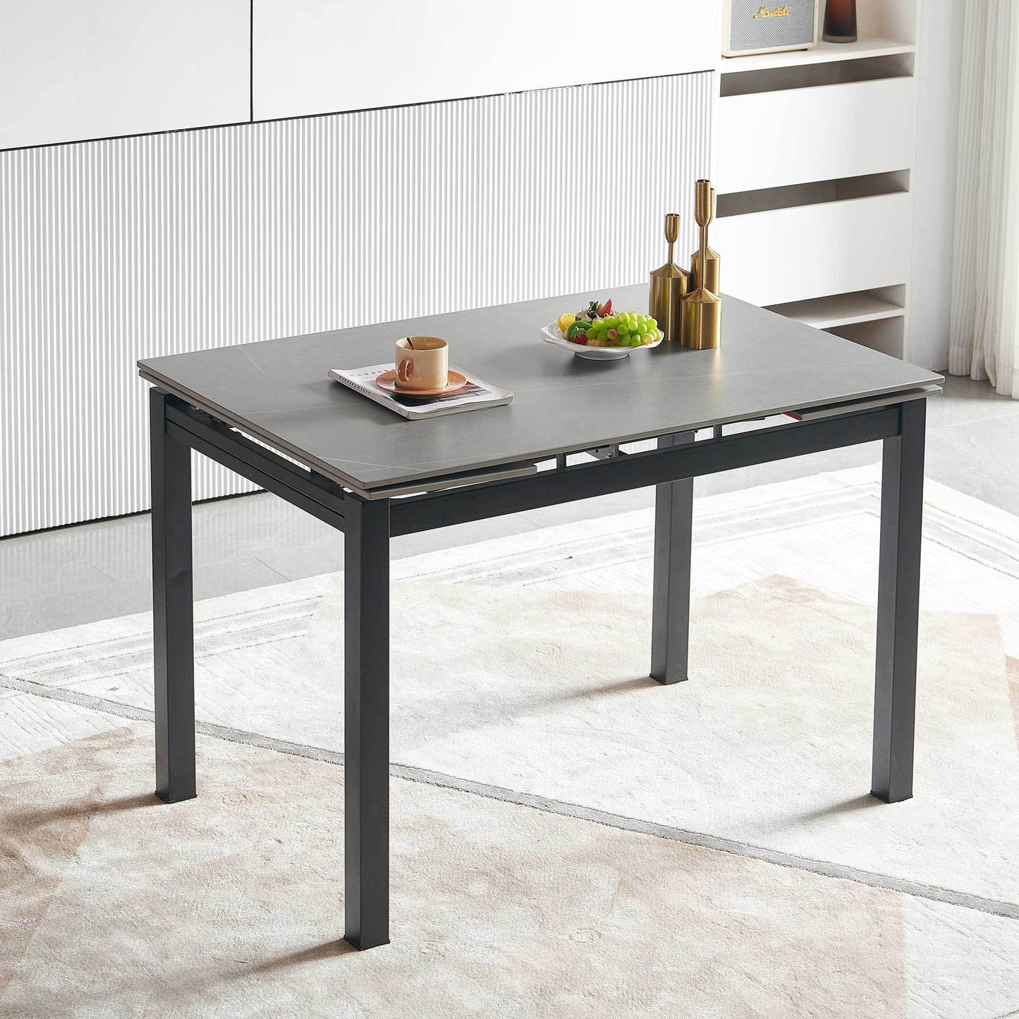 Cleo Modern Ceramic Expandable Table