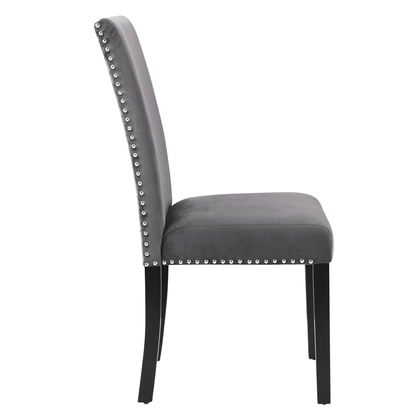 Justo Contemporary Velvet Nailhead Chair