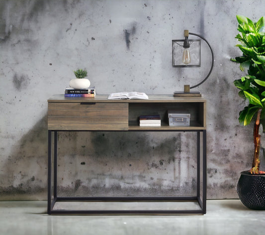 Niles Industrial Oakwood Writing Desk