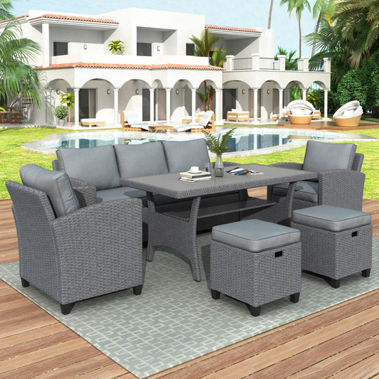 Ghivi Contemporary Rattan Outdoor Set