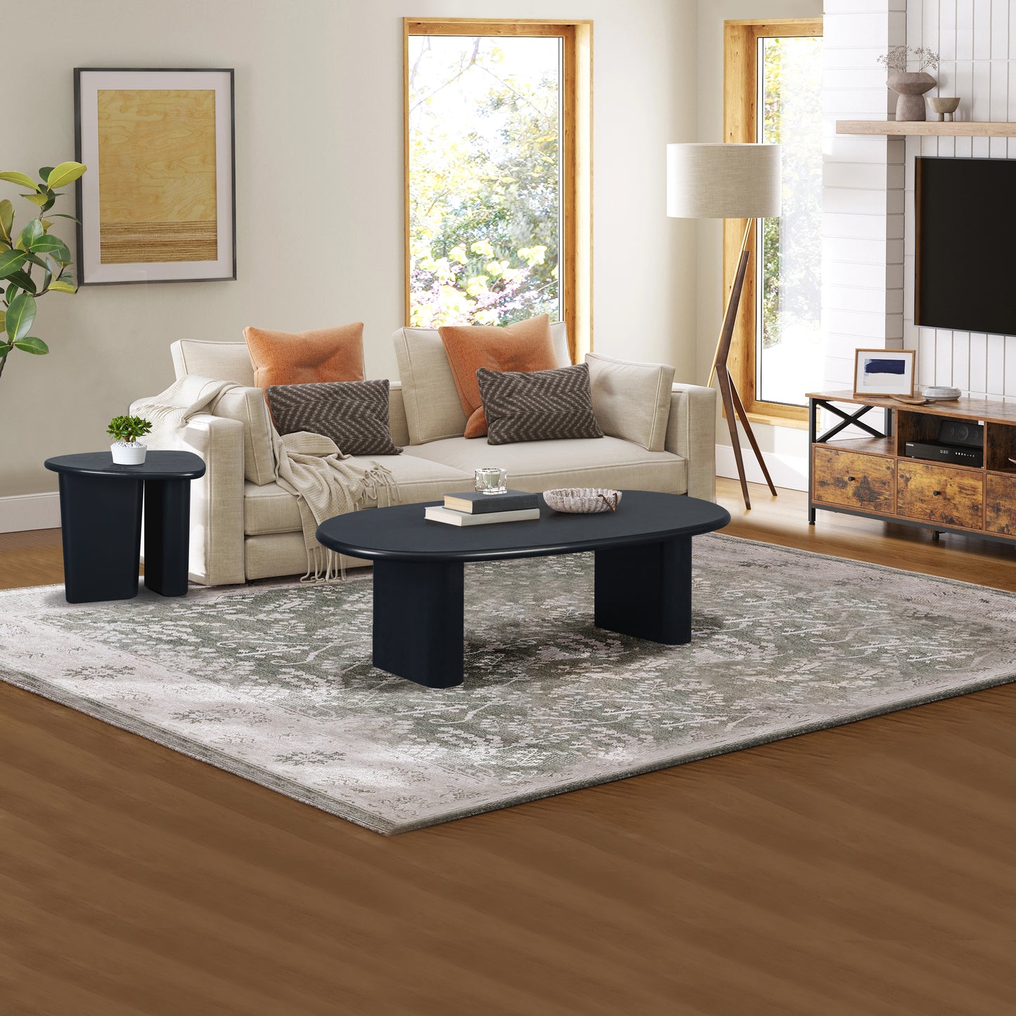 Centerville Modern Tapered Black Coffee Table
