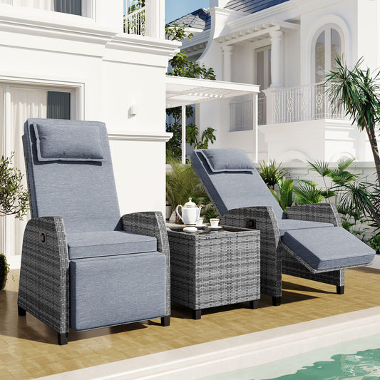 Warmsprings Contemporary U Style Rattan Patio Set