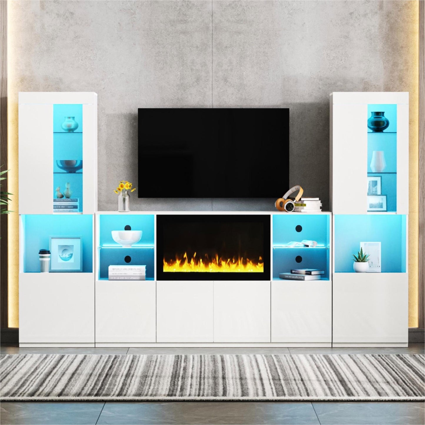 Eda Modern High Gloss Entertainment Center