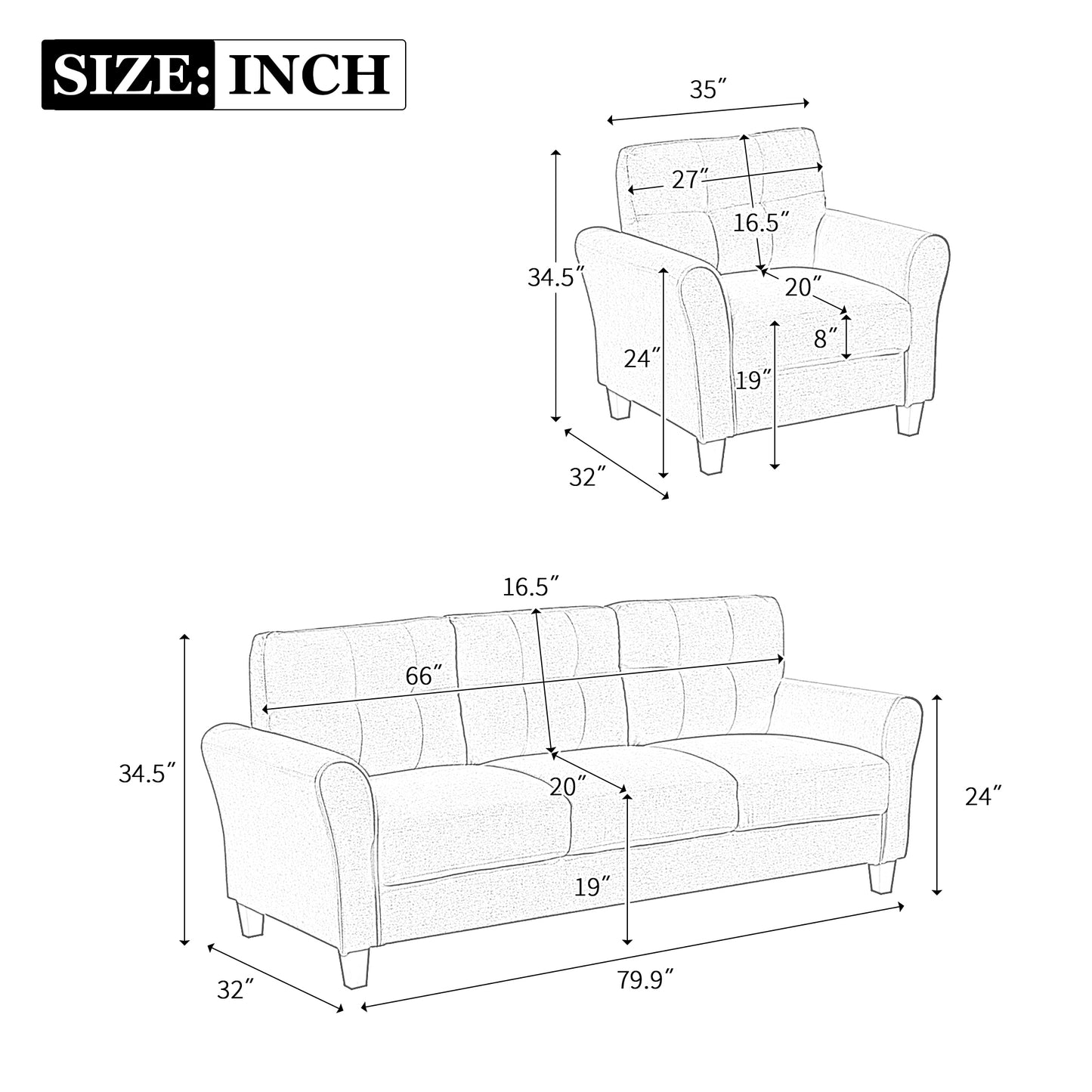 Lula Modern Sofa Set