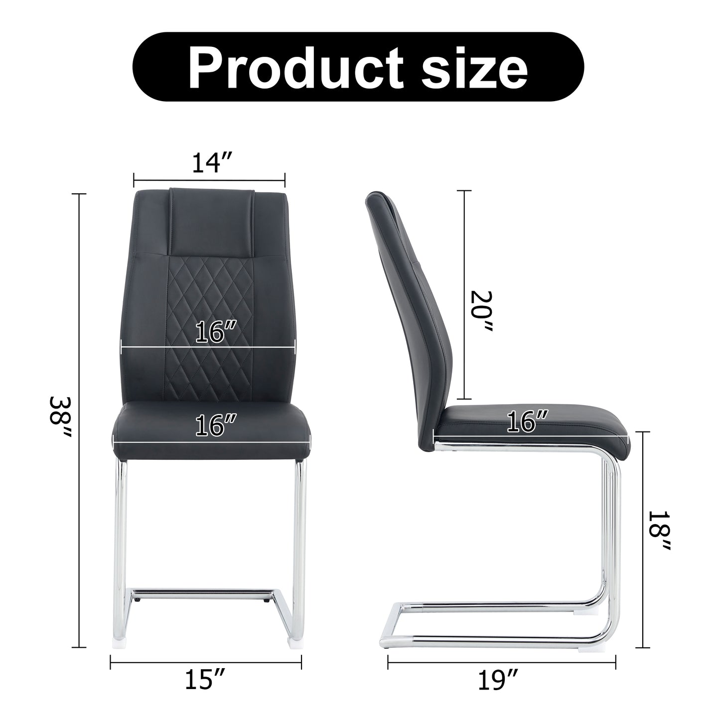 Eda Modern Faux Leather Chairs
